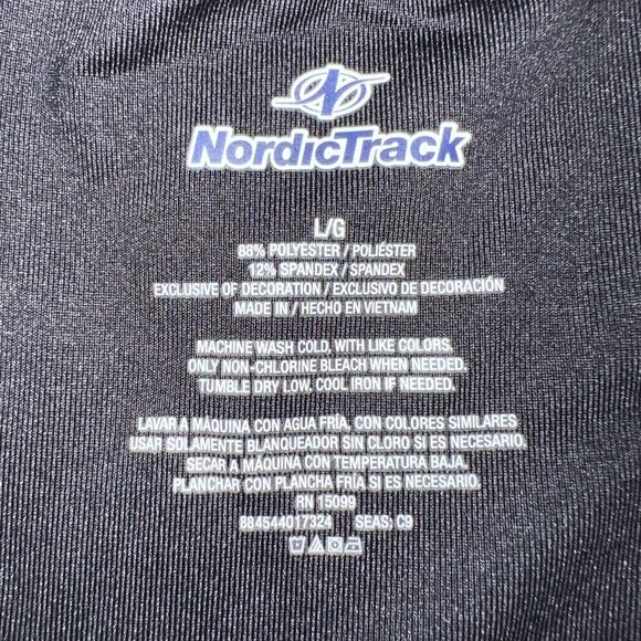 Nordic Track Womens Tank Top Shirt Workout Athletic Built In Bra Houndstooth - Picture 5 of 5